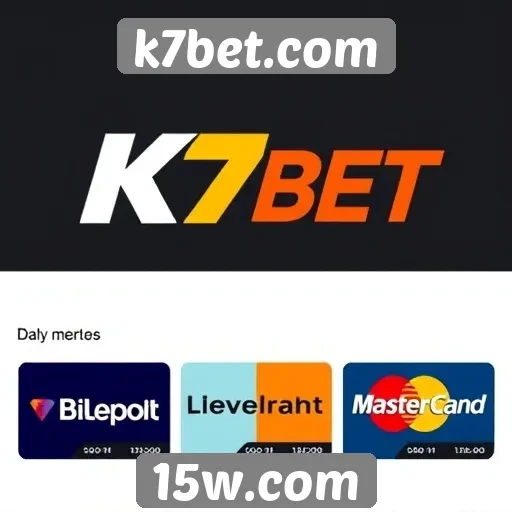 Métodos de pagamento disponíveis no k7bet